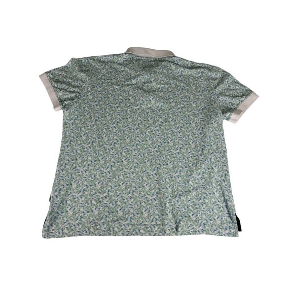Rodd & Gunn Men's Polo Top White Green Blue Palm Print Sport Fit Cotton L - Picture 4 of 4